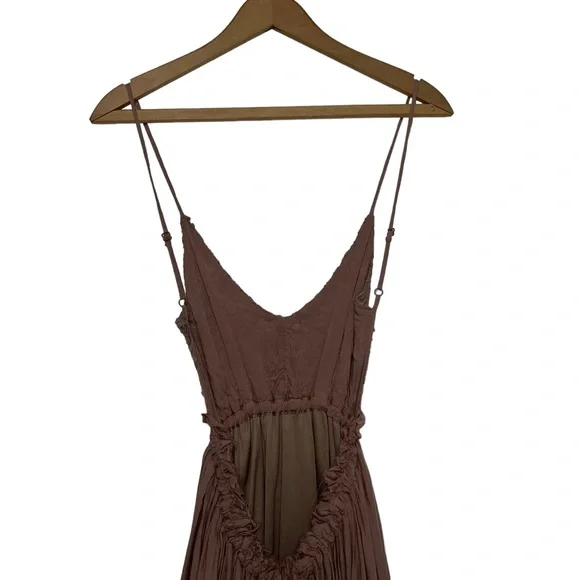 Miss Avenue Boho Back In The Grove Backless Halter Maxi Dress Small - Picture 8 of 16